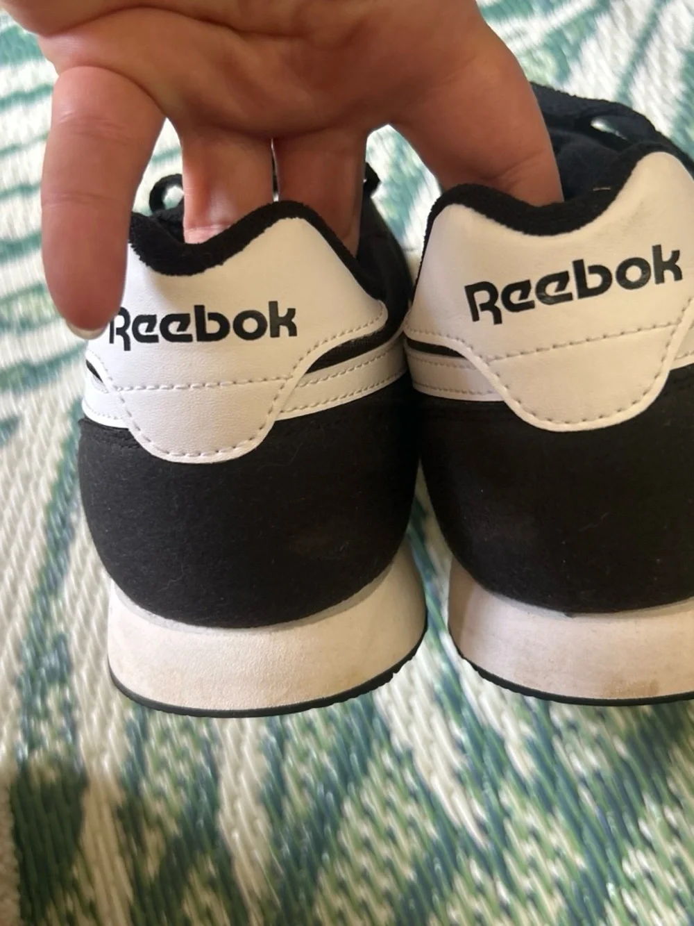 Reebok Black and White Low-Top Athletic Sneakers